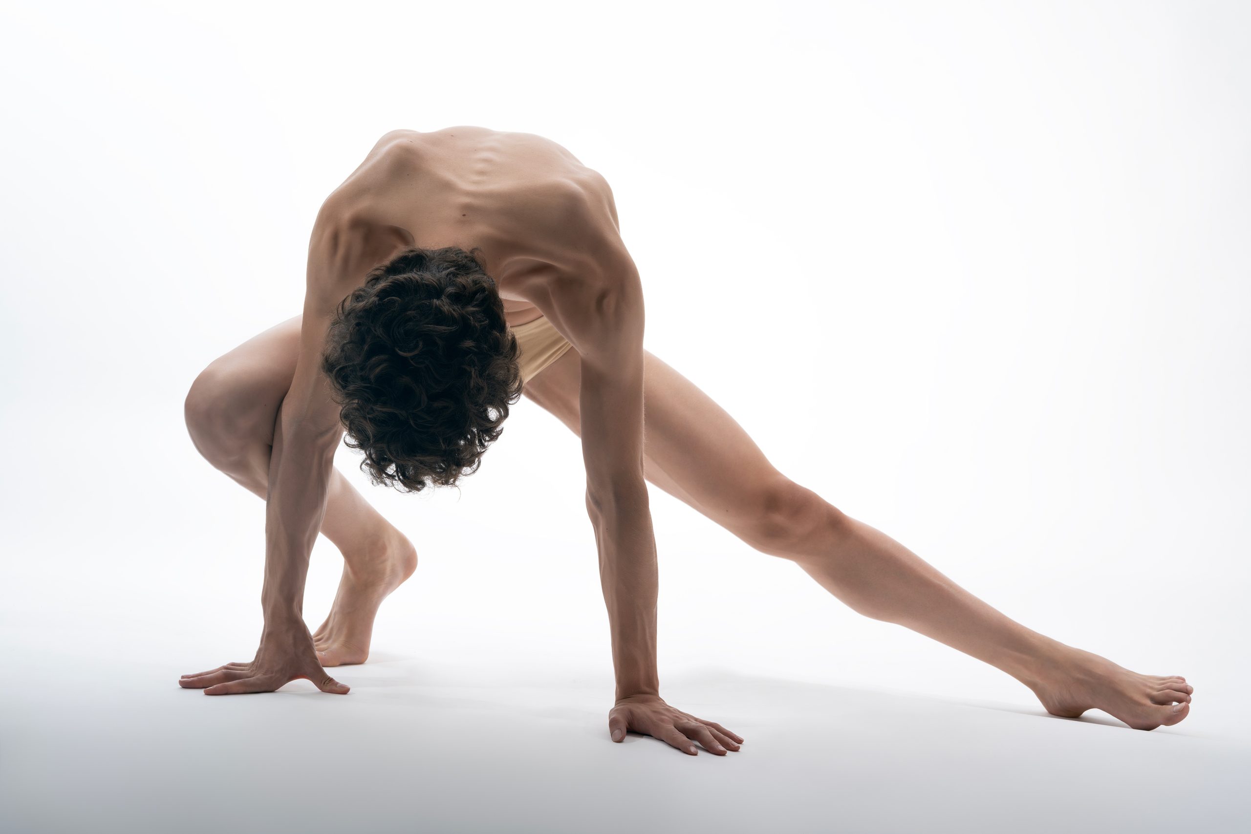 The Shape of Grace by Diego Sánchez - Model Dancer Jibran Landell Wearing Nude Dance garments - Intimate Photography