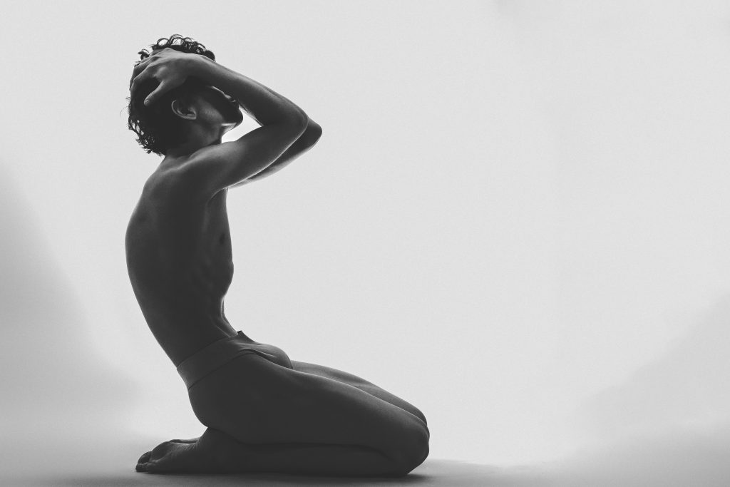 The Shape of Grace by Diego Sánchez - Model Dancer Jibran Landell Wearing Nude Dance garments - Intimate Photography